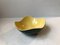 Vintage Black and Yellow Ceramic Congo Bowl by Kronjyden Randers, 1950s 3
