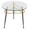 Mid-Century Italian Glass and Brass Coffee Table, Image 1
