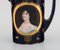 Antikes Kaffeeservice aus handbemaltem Porzellan mit Motiven junger Frauen, 4er Set 6