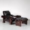 Italian Lounge Chair with Foot Stool by Luciano Frigerio, 1970s 1