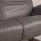 Exo 2 Sofa aus grauem Leder von Koinor 3