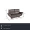 Exo 2 Gray Leather Sofa from Koinor 2