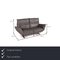 Exo 2 Gray Leather Sofa from Koinor, Image 2