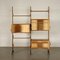 Solid Teak and Enamelled Metal Bookcase, Italy, 1960s, Image 3