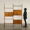 Solid Teak and Enamelled Metal Bookcase, Italy, 1960s 2