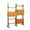 Solid Teak and Enamelled Metal Bookcase, Italy, 1960s 1