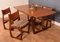 Tavolo da pranzo allungabile in teak con 4 sedie, anni '60, set di 5, Immagine 2