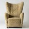 Sheepskin Lounge Chair from Fritz Hansen, 1930s, Image 1