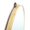 Oval Mirror with Brass Frame, 1950s 8