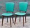 French Green Leather Chairs, Set of 2 2
