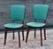 French Green Leather Chairs, Set of 2 1