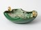 Cuenco italiano vintage de cerámica verde, años 50, Imagen 5