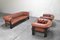 Mid-Century Leather Sofa and Armchairs Set by Tobia Scarpa for Gavina, 1960s 3