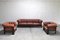 Mid-Century Leather Sofa and Armchairs Set by Tobia Scarpa for Gavina, 1960s 6