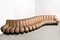 DS600 Snake Sofa in Caramel Leather by Ueli Berger for De Sede, 1980s 1