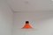 Lámpara colgante Mid-Century de metal lacado en naranja, años 80, Imagen 4