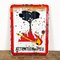 Vintage Enamel Fire Warning Sign, Image 1