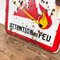 Vintage Enamel Fire Warning Sign 3