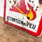 Vintage Enamel Fire Warning Sign, Image 3