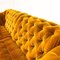 Vintage Yellow Buttoned Velvet 2-Seater Sofa 11