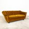 Gelbes Vintage 2-Sitzer Sofa aus Samt in Gelb 4