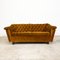 Vintage Yellow Buttoned Velvet 2-Seater Sofa 1