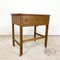 Vintage Industrial Wooden Side Table with Drawers on Casters 8