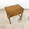 Vintage Industrial Wooden Side Table with Drawers on Casters 2