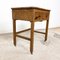 Vintage Industrial Wooden Side Table with Drawers on Casters 3