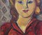 Portrait de Femme en Robe Rouge par Louis Latapie, 1930s 7