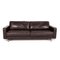 Brown Leather 3-Seater Sofa from Gyform 1