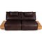 Dark Brown Leather Free Motion Edit Sofa from Koinor 12