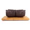 Dunkelbraunes Leder Free Motion Edit Sofa von Koinor 14