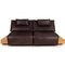 Dark Brown Leather Free Motion Edit Sofa from Koinor 1