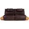 Dunkelbraunes Leder Free Motion Edit Sofa von Koinor 1