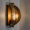 Brass and Brown Glass Hand Blown Murano Glass Wall Lights, Set of 2 5