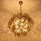 Large Smoked Glass and Brass Chandelier in the Style of Vistosi, Italy 2