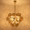 Large Smoked Glass and Brass Chandelier in the Style of Vistosi, Italy 4