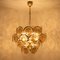 Large Smoked Glass and Brass Chandelier in the Style of Vistosi, Italy, Image 4