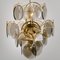 Large Smoked Glass and Brass Chandelier in the Style of Vistosi, Italy, Image 17