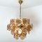 Large Smoked Glass and Brass Chandelier in the Style of Vistosi, Italy 11