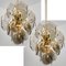 Large Smoked Glass and Brass Chandelier in the Style of Vistosi, Italy 15