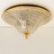 Flush Mount with Clear and Gold Brown Murano Glass from Barovier & Toso, Italy, Image 5