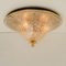 Lampada ad incasso in vetro di Murano marrone chiaro e color oro di Barovier & Toso, Italia, Immagine 11