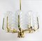 Large Glass & Brass Pendants by Carl Fagerlund for Orrefors, Set of 2 7