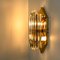 Murano Glass and Gilt Brass Sconces in the Style of Venini, Italy, Set of 2 12