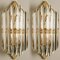 Murano Glass and Gilt Brass Sconces in the Style of Venini, Italy, Set of 2 4