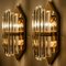 Murano Glass and Gilt Brass Sconces in the Style of Venini, Italy, Set of 2 7