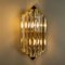 Murano Glass and Gilt Brass Sconces in the Style of Venini, Italy, Set of 2 5