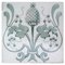 Art Nouveau Glazed Tiles, Belgium, 1920s, Set of 16 1